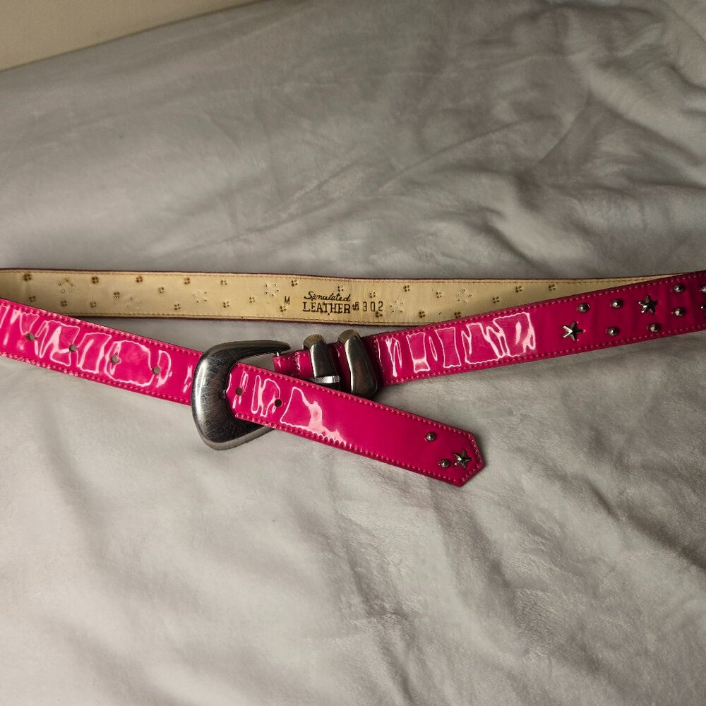 Vintage Hot Pink Simulated Leather 8302 Med